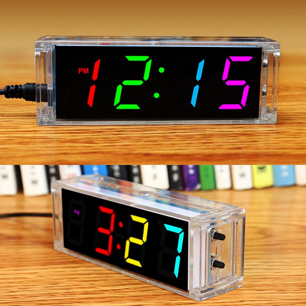 Diy Electronics Com - Digital Tube DIY Clock Kit Temperature