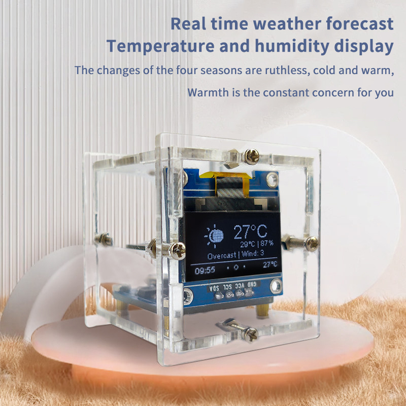 ESP8266 Mini Weather Clock Kit - Diy Electronics Com incelemesi ve fiyatı