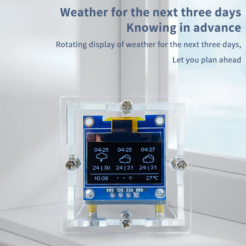 ESP8266 Mini Weather Clock Kit - Diy Electronics Com incelemesi ve fiyatı