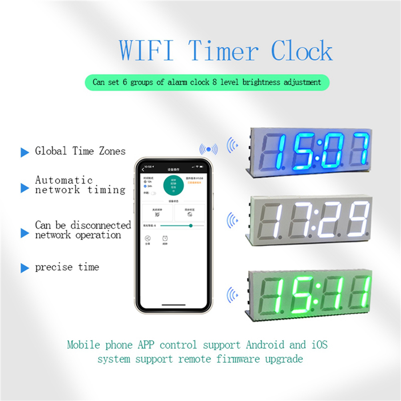 AA84 3X Wifi Time Service Cloc - Diy Electronic Modules incelemesi ve fiyatı