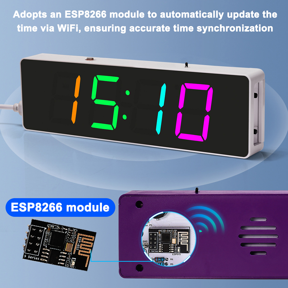 ESP8266 IoT Colorful WiFi Cloc - Diy Electronics Com incelemesi ve fiyatı