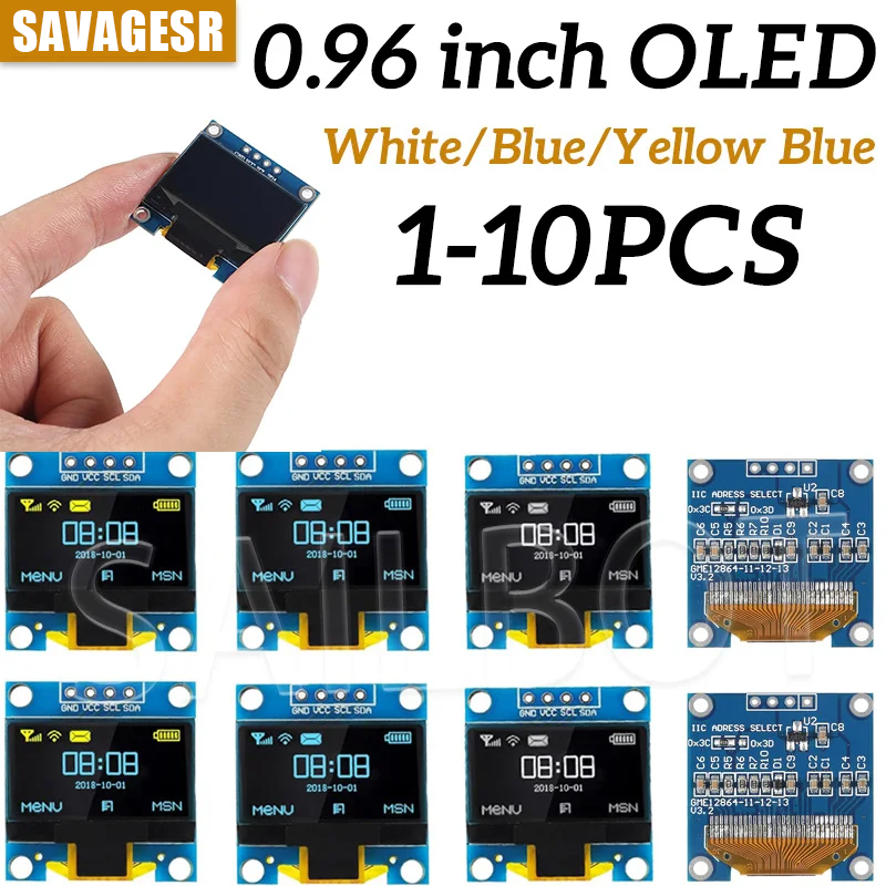 1-10PCS 0.96 Inch OLED Display - I2C Lcd Display incelemesi ve fiyatı