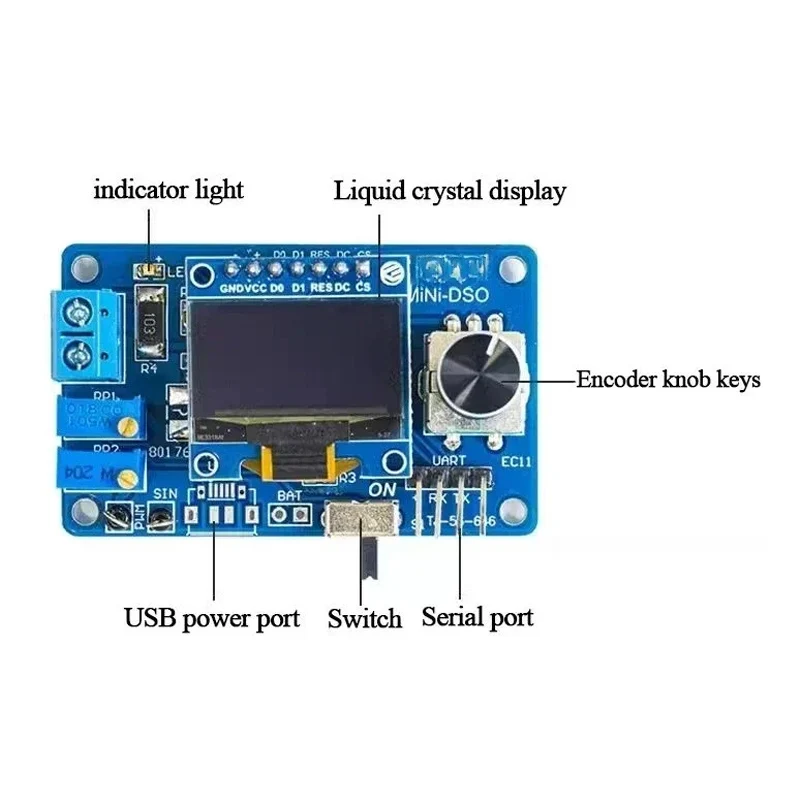 STC8K8A Microcontroller Kit DI - Oscilloscope Dso Mini incelemesi ve fiyatı