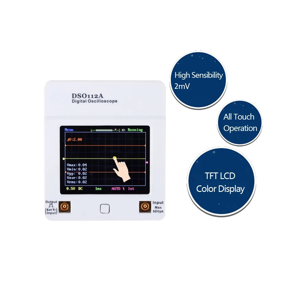 Osciloscopio DSO 112A TFT Touc - Oscilloscope Dso Mini incelemesi ve fiyatı