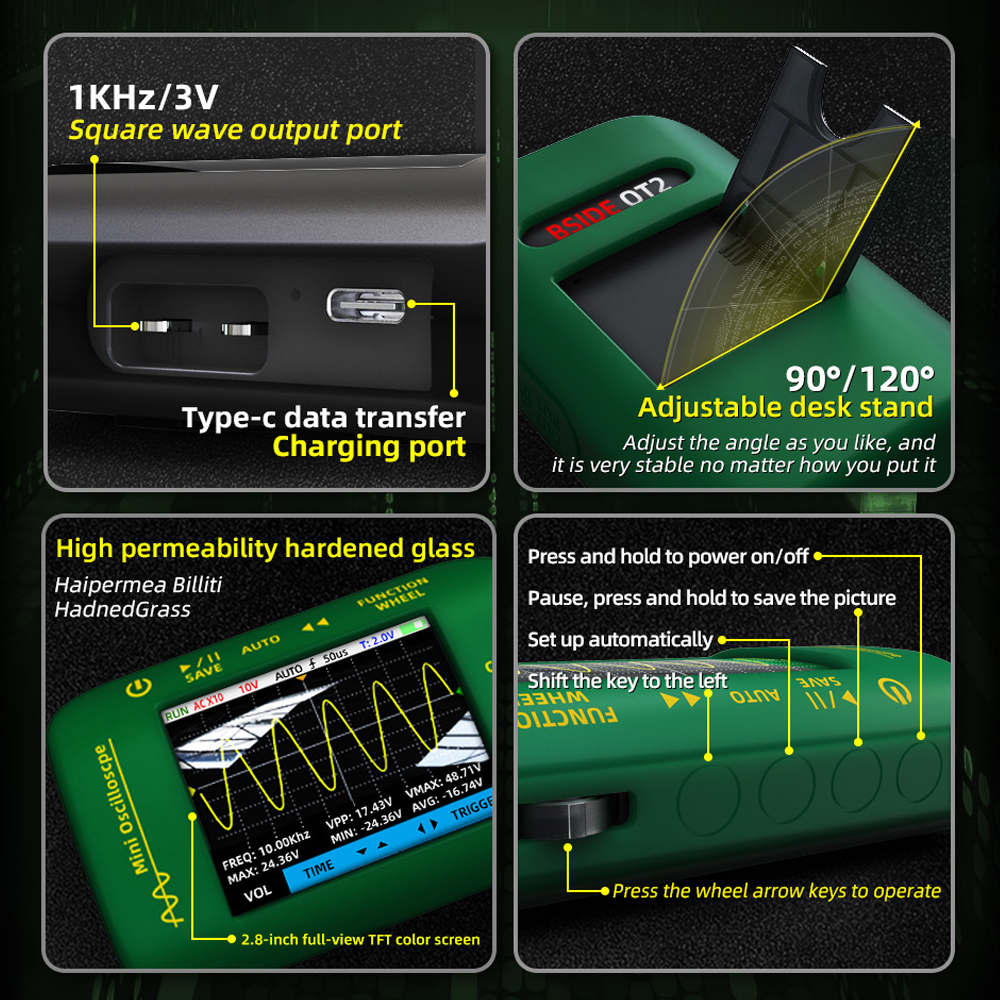 BSIDE Portable Oscilloscope 10 - Oscilloscope Dso Mini incelemesi ve fiyatı