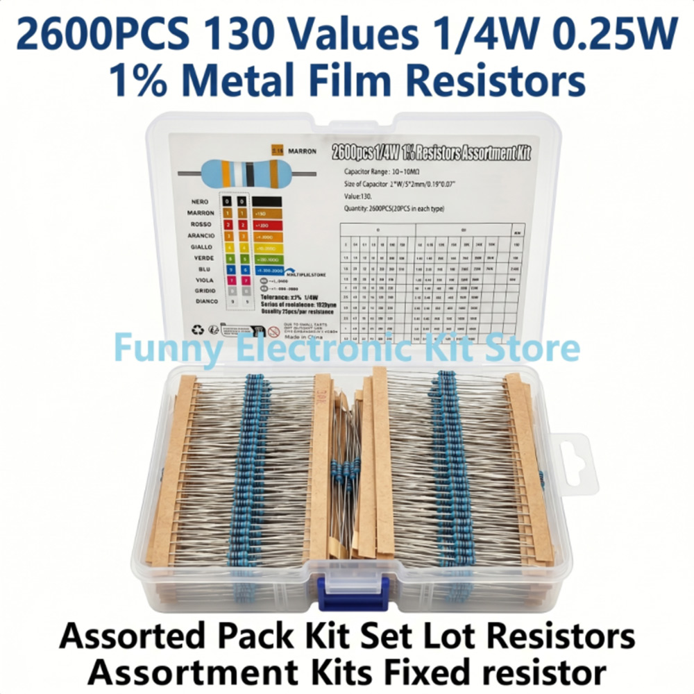 2600pcs Metal Film Resistors A - Diy Electronics Com incelemesi ve fiyatı