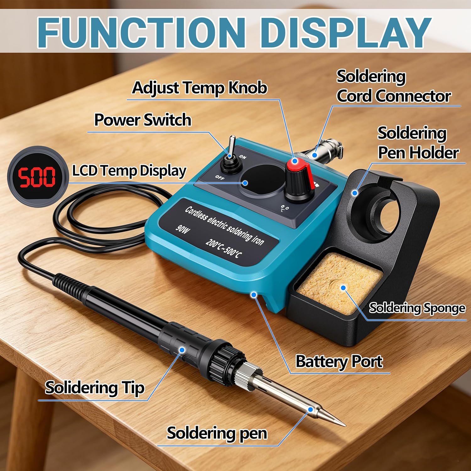 90W LED Digital Cordless Solde - Soldering Iron Kit incelemesi ve fiyatı